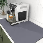 WISELIFE Dish Drying Mat Super Absorbent Drying Mat Large Dish Drying Mats for Kitchen Counter Easy Clean Dish Mat Kitchen Drying Mat16"x 24" Classic Grey