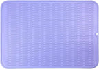 MicoYang Silicone Dish Drying Mat for Multiple Usage,Easy clean,Eco-friendly,Heat-resistant Silicone Mat for Kitchen Counter or Sink,Refrigerator or Drawer Liner Light Purple 2XL 24 inches x 18 inches