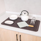 MicoYang Silicone Dish Drying Mat for Multiple Usage,Easy clean,Eco-friendly,Heat-resistant Silicone Mat for Kitchen Counter or Sink,Refrigerator or Drawer Liner Coffee 4XL 32 inches x 18 inches