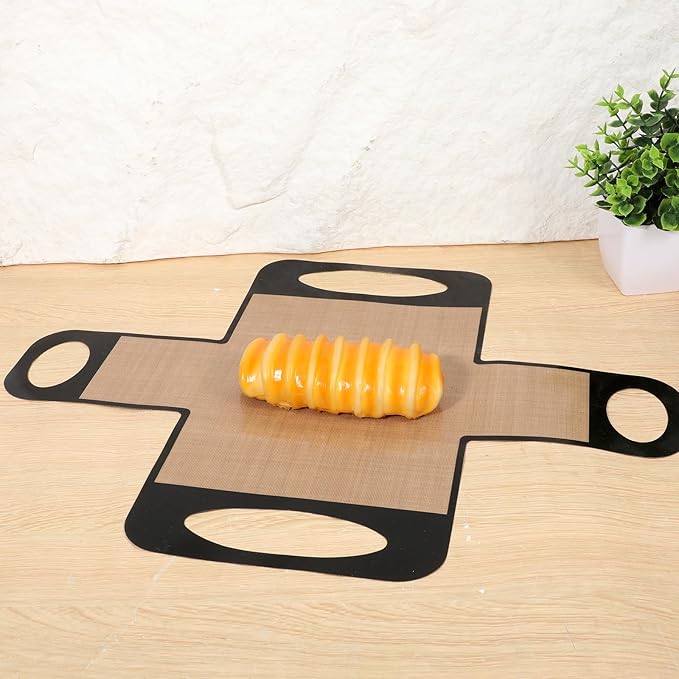 2 Pack Silicone Bread Loaf Pan Liners, Silicone Dough Mat Bread Pan Liners Reusable Baking Sheet Liner Sourdough Baking Mat Food-Grade Easy Clean Dough Transfer Tool