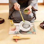 8 Pack Matcha Whisk Set, Japanese Matcha Tea Set, Ceramic Mixing Bowl with Spout, Bamboo Measuring Spoon and Scoop Stand, Towel, Whisk Holder, Stainless Sifter, Gift for Beginner, Tea Ceremony