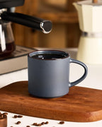 famiware Coffee Mugs Set of 4, Nebula 14oz Coffee Mugs, Ceramic Cup Set with Handle for Latte, Tea, Milk, Cappuccino, Cocoa, Charcoal
