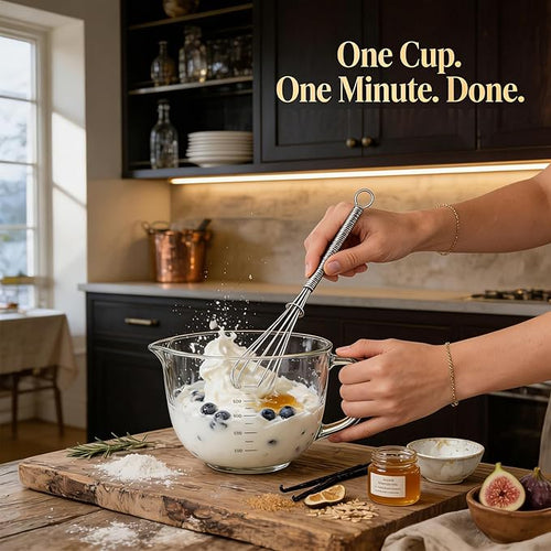 Anaeat Small Wire Whisk Set of 2, Portable Stainless Steel Kitchen Tiny Whisk & Egg Beater with Thick Wire - Sturdy Mini Mixing Balloon for Cooking, Blending, Whiping, Beating and Stirring (6" + 8")