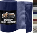 GORILLA GRIP powerGRIP Drawer Shelf and Cabinet Liner, Thick Strong Hold, Non-Adhesive Liners Protect Kitchen Cabinets and Cupboard, Bathroom Drawers, Easy Install, Breathable Mat, 20" x20', Navy Blue