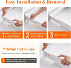 Lifewit 8 Pack 4" High Drawer Dividers 28-43.5cm/11-17" Adjustable Drawer Organizer for Clothes/Utensils, Expandable Drawer Separator in Dresser/Kitchen/Bedroom/Office Organization & Storage White