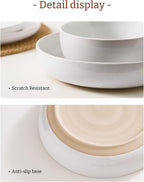 famiware Milkyway 33 oz Bowl Set, Pasta Bowls Set of 8, Salad Bowls Perfect for Your Friend for Housewarming, Thanksgiving, Christmas, White