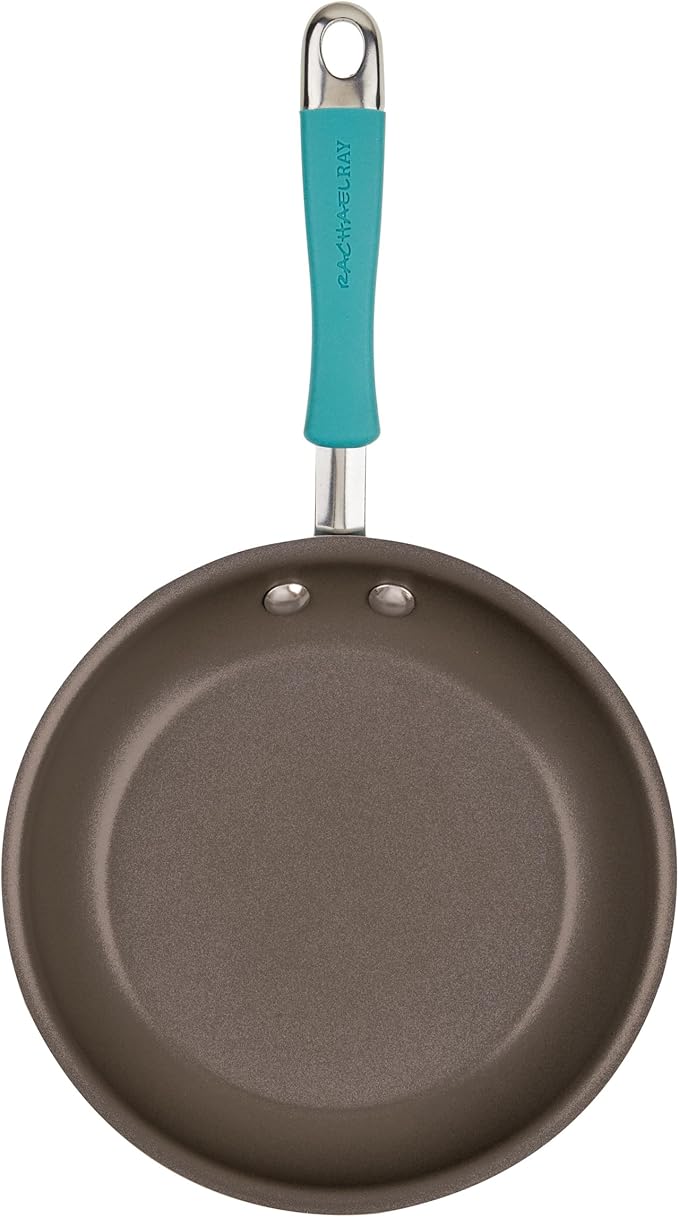 Rachael Ray Cook + Create Nonstick Frying Pan/Skillet, 8.5 Inch, Agave Blue