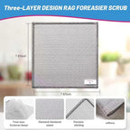 Wangjinpeng12 Pcs New Upgrade 3-Layer Metal Dish Cloths, Non-Scratch Odor-Free Multipurpose Wire Dishwashing Rags for Wet Dry Use, Kitchen Cleaning Cloths for Dishes, Sinks & Stove Tops(7.87X7.87)