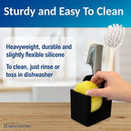 Spacewiser TidyNook Silicone Sink Caddy - Sponge Holder for Kitchen Sink, Dish Brush Holder, Fits Scrub Daddy Sponges, Scrub Mommy, and all Dish Sponges, Compact Kitchen Sinks Organizer Caddy, No Rust