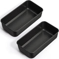 P&P CHEF Loaf Pan Set, 9 x 5 Inch Bread Pans, Stainless Steel Loaf Toast Baking Pans For Bread Meatloaf Lasagna Cake, Healthy & Non Toxic, Oven Safe& Easy Clean, (Black, 2Pcs)