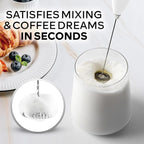 Zulay Kitchen Powerful Milk Frother Wand With 4 AA Duracell Batteries - Ultra Fast Handheld Drink Mixer - Electric Whisk Foam Maker for Coffee, Lattes, Cappuccino, Matcha & Creamer