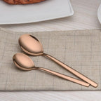 Berglander 20 Piece Titanium Rose Gold Plated Stainless Steel Flatware Set, 20 Pieces Silverware Set, Copper Color Cutlery Sets, Service for 4 (shiny Copper)