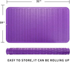 MicoYang Silicone Dish Drying Mat for Multiple Usage,Easy clean,Eco-friendly,Heat-resistant Silicone Mat for Kitchen Counter or Sink,Refrigerator or Drawer Liner Purple 4XL 32 inches x 18 inches