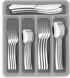 40-Piece Silverware Set with Organizer, EWFEN Heavy Duty Stainless Steel Flatware Set for 8, Food-Grade Tableware Cutlery Set, Utensil Sets for Home Restaurant, Mirror Finish, Dishwasher Safe