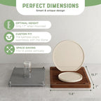 NIUM Stone Drying Mat for Kitchen Counter & Bamboo Rack - 16″x12″ - Diatomaceous Earth Dish drying mat Ultra Absorbent & Fast Drying - EcoFriendly with Non-Slip Pads & Anti-Moisture Design