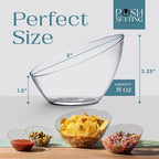 Posh Setting Clear Serving Bowls Small Hard Plastic Candy Bowl for Weddings, Buffet, Offices, Disposable Small Angled Bowls for Party's, Salads, Snacks and Fruit Bowl 5 Pack