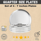 Stainless Steel Dinnerware Set of 32 Pcs (Dinner Plates, Cups, Dishes, Bowls) Metal Dinnerware Sets, Dishwasher Safe, Reusable Dinner Set for Home Kitchen Camping - Service for 4