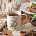 Artistic Lavender pattern Ceramic Coffee Mug - 16oz, Hand-Painted, Microwave heating and dishwasher cleaning available, Ideal for Daily Brews