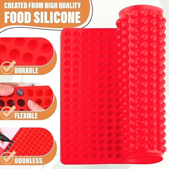 Chocolate Chip Mold with 468 Boba Cavities - 15,7"x11" Silicone Dog Treat Mold with Temperature Range from -40℉ to 446℉ - Versatile Silicone Dog Treat Molds for Baking and Freezing Treats & Chocolate