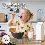 Unbreakable Cereal Bowls 40 OZ, Wheat Straw Bowls Set of 6, Anti Scald Extra Thick Soup Bowls, Reusable Plastic Bowl for Kitchen, Outdoor, Camping, RV, Black
