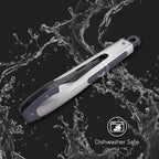 KITCHENDAO Tongs for Cooking with Silicone Tips 9 Inch, One-handed for Convenience, Soft-touch Handle, Silicone Tipped Stainless Steel Kitchen Food Grill BBQ Tongs for Non-stick Cookware Air Fryer
