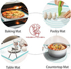 Non stick Silicone Pastry Mat, Dough Mat for Rolling, Silicone Baking Mat, Fondant/Pie Crust Mat Kitchen Counter Mat, Macarons Bread Baking Mat Baking Supplies Extra Large 28 x 20 Inch