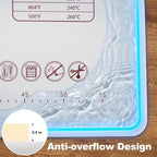 25"L x 18"W Silicone Baking Mat with Raised Edge – Perfect for Pastries, Bread, Cookies, Pizza, Fondant and Pasta