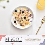 Miicol White Cereal Bowls 20 oz, Ceramic Soup Bowls Set of 4, Breakfast Bowl 6 inch, Kitchen Bowl for Pasta, Salad, Ramen, Oatmeal, Microwave and Dishwasher Safe