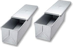USA Pan Pullman Loaf Pan with Cover, Large w Set of 2