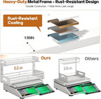 2-Pack 20.47"Deep Under Sink Organizer And Storage,2-Tier L-Shaped Pull Out Cabinet Organizer with Upgraded Slide Rails,Height Adjustable Drawers for Kitchen&Bathroom,Extra-Large Storage Shelves–Gray