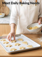 SMARTAKE 200 Pcs Parchment Paper Baking Sheets, 17x26 Inch Non-Stick Precut Baking Parchment, Suitable for Baking Grilling Air Fryer Steaming Bread Cup Cake Cookie and More (White)