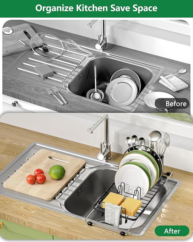 Extendable Dish Drying Rack Small