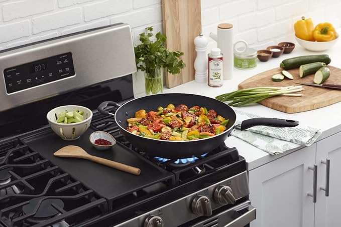 T-Fal Specialty Nonstick Woks & Stir-Fry Pan 14 Inch Oven Broiler Safe 350F Cookware, Pots and Pans, Dishwasher Safe Black
