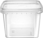 NYHI 16 oz Deli Containers with Lids 20 Pack, Square Clear Plastic Containers with Lids BPA Free, Airtight Soup Containers with Lids for Meal Prep, Take Out & Food Storage