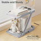3 Pack Bathroom Organizers and Storage - Multi-Purpose,2-Tier Clear Pull Out Organization for Bathroom,Under Sink,Kitchen,Vanity,Countertop,Cabinet,Pantry & Medicine Cabinet,Grey