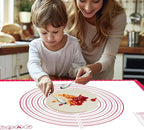 Pastry Dough Mat Silicone Baking Mats for Rolling Out Dough,Kneading Sheet,Silicone Sheet for Kitchen Counter red, 24 * 32in