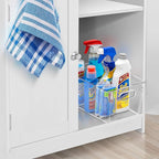 Sorbus Medium Clear Plastic Storage Bins for Shelves, Clothes, with Handle - Clear Storage Bins, Drawer, Shelf, Closet, Pantry, Fridge, Freezer Organizer Bins, Closet Organizers and Storage (2 pack)
