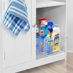 Sorbus Medium Clear Plastic Storage Bins for Shelves, Clothes, with Handle - Clear Storage Bins, Drawer, Shelf, Closet, Pantry, Fridge, Freezer Organizer Bins, Closet Organizers and Storage (8 pack)