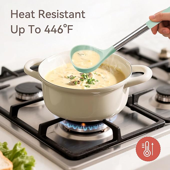 Silicone Cooking Utensils Set, 28 Pcs Kitchen Utensils Set 446°F Heat Resistant Spatula Set, Food Grade Silicone and Stainless Steel Handle Kitchen Gadgets for Nonstick Cookware BPA Free