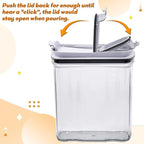 FreshKeeper Food Dispenser Set, Airtight Food Storage Container with Lid 1.5L,2PCS BPA-FREE Plastic Pantry Organization Canisters for Nuts Quinoa Coffee and More Dry Food in Kitchen
