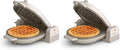 bella Flip-n-StoreWaffle Maker with EverGood™Ceramic Nonstick Coating,Fits-anywhere™Kitchenware,Power Indicator Light,Cool Touch Handle&Cord Wrap,7” Wide & 1" Deep Plates,1000 Watt,Oatmilk,(Pack of 2)
