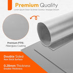 Silver 2 Pack Large Thick Heavy Duty Non Stick Teflon Oven Liners Mat, 17"x 25" BPA and PFOA Free, for Bottom of Electric Oven Gas Stove Microwave Charcoal or Gas Grills