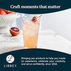 Libbey Reno Patterned Tumbler Glasses, 16-ounce, Set of 8