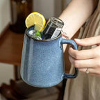 Extra Large Tall Coffee Mugs with Handle - Set of 2, 24 oz Ceramic, Dishwasher & Microwave Safe, Blue and Green