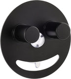 Smiley face sponge holder, kitchen Sink Caddy Organizer with Suction cup,Made of rust-proof aluminum that never rusts for Mommy & Daddy Sponges Black (1-Pack）
