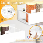 Magnetic Spice Rack Organizer for Fridge Seasoning Organizer for Kitchen storage with Screw Magnetic Shelf with Hook for Refrigerator and Oven (4pack1hook-White)