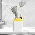Spacewiser TidyNook Silicone Sink Caddy - Sponge Holder for Kitchen Sink, Dish Brush Holder, Fits Scrub Daddy Sponges, Scrub Mommy, and all Dish Sponges, Compact Kitchen Sinks Organizer Caddy, No Rust