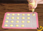 Aprince 2 Pack of Silicone Baking Mats Silicone Pastry Mat,Non-stick Baking Mat Pink 16.5x11.8x0.09 inch Silicone Mat Silicon Baking Mat Set Baking Mats Silicon Mats for Baking mats non stick silicone