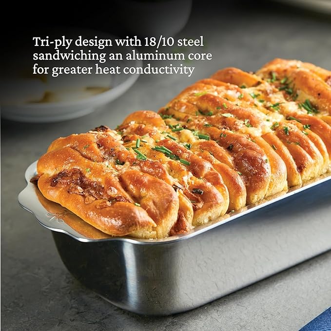 Hestan Provisions OvenBond – Tri-ply Clad Stainless Steel, 1-Pound Loaf Pan (9" x 5")