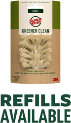 Scotch-Brite Greener Clean Bottle & Straw Brush Set with 2 Replaceable Bottle Brush Heads